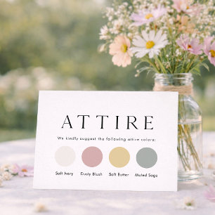 Elegant Wedding Attire Card
