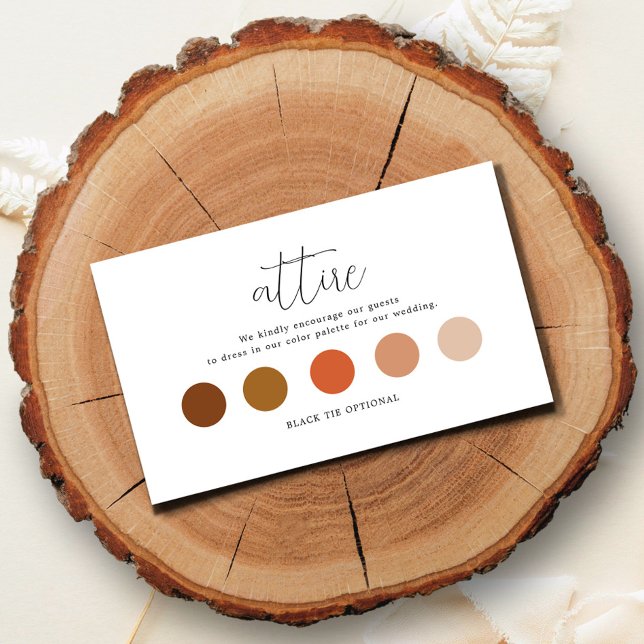 Elegant Wedding Attire Dress Code Card (Creator Uploaded)