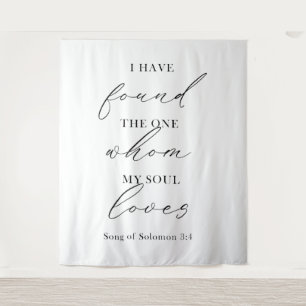 Elegant Wedding Backdrop – Timeless Love Quote Tapestry