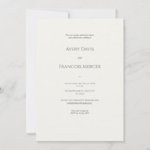 Elegant Wedding Beige Color Invitations 