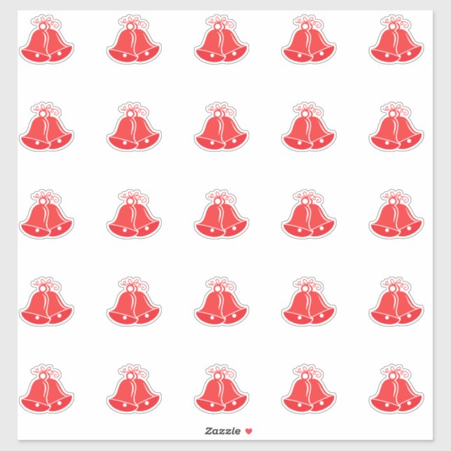 Elegant Wedding Bells Kiss-Cut Sticker (Sheet)