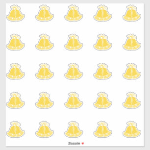 Elegant Wedding Bells Kiss-Cut Sticker