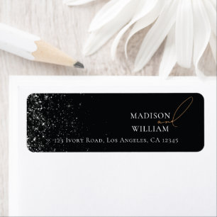 Elegant Wedding Black design with Glitter