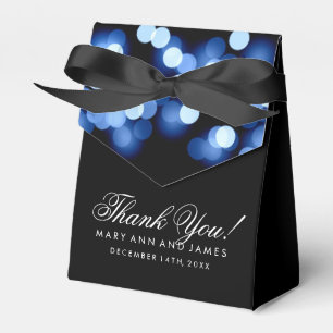 Elegant Wedding Blue Hollywood Glam Favour Box