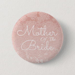 Elegant Wedding Blush Pink Mother Of The Bride 6 Cm Round Badge