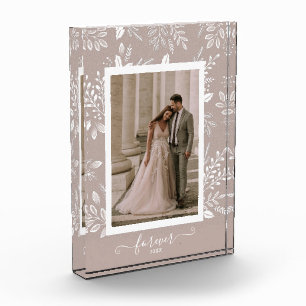 Elegant Wedding Botanicals Photo Block