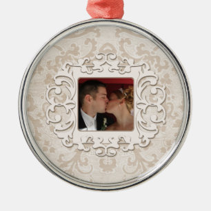 Elegant Wedding Bridal Personalised Photo Metal Tree Decoration