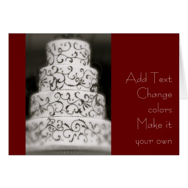 Elegant Wedding Cake (Front Horizontal)