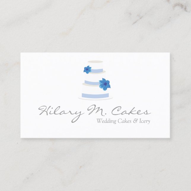 Elegant Wedding Cake Designer Business Card (Front)