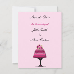 Elegant Wedding Cake Save the Date