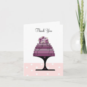 Elegant Wedding Cake Thank You Card