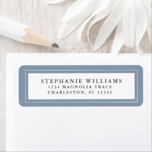 Elegant Wedding Calligraphy RSVP Dusty Blue