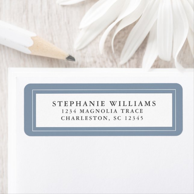 Elegant Wedding Calligraphy RSVP Dusty Blue (Insitu)