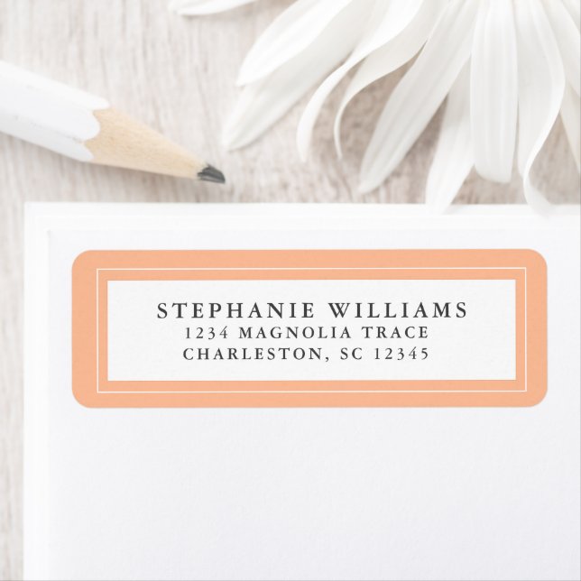 Elegant Wedding Calligraphy RSVP Trendy Peach (Insitu)