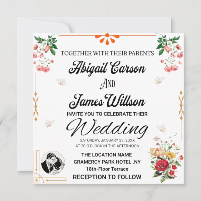 ELEGANT WEDDING CARD (Front)
