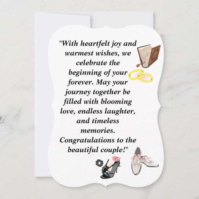 Elegant Wedding Card – Chic Black Heels with Pink  (Front)