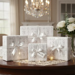 Elegant Wedding Celebration Icon Wrapping Paper<br><div class="desc">Add a touch of sophistication to your wedding gifts with this beautifully designed wrapping paper featuring an array of delicate line art icons. Perfectly capturing the essence of love and celebration, this design showcases wedding dresses, bouquets, tuxedos, doves, cakes, and other romantic elements in a seamless pattern. Ideal for weddings,...</div>