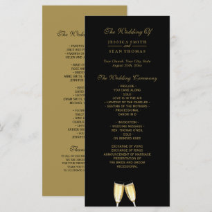 Elegant Wedding Champagne Program