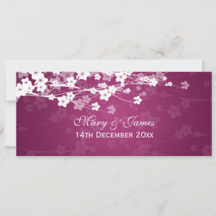 Elegant Wedding Cherry Blossom Plum Invitation