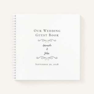 Elegant Wedding Classic Grey Budget Guest Book