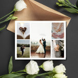 Elegant Wedding Collage Thank You  Postcard<br><div class="desc">Celebrate your special day with our Elegant Wedding Collage Thank You Postcard. This beautifully designed postcard allows you to showcase a collage of your favourite wedding memories while expressing gratitude to your guests. The elegant and sophisticated design will surely impress your recipients and serve as a lovely keepsake from your...</div>