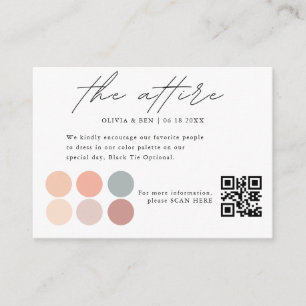 Elegant Wedding Colour Dress Code Insert 