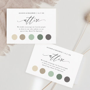Elegant  Wedding Colour Dress Code Insert