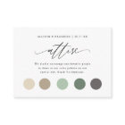Elegant  Wedding Colour Dress Code Insert
