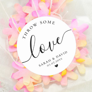 Elegant Wedding Confetti Packets Classic Round Sticker