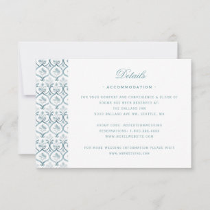 Elegant Wedding Crest w/ Roses Details Card