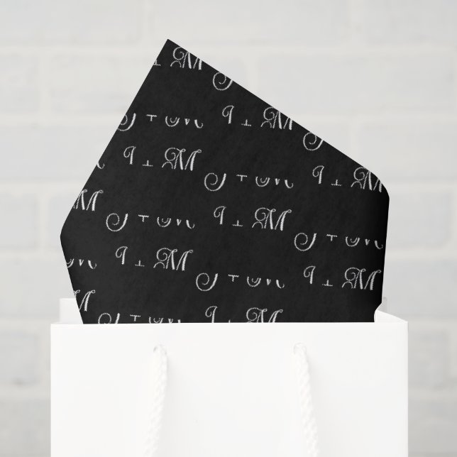 Elegant Wedding Customisable Couple's Initials Tissue Paper (Gift Bag)