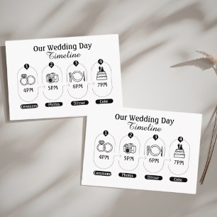 Elegant Wedding Day Timeline Enclosure Card