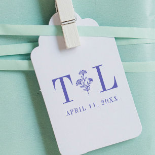 Elegant Wedding Design with Wildflowers & Initial Rubber Stamp