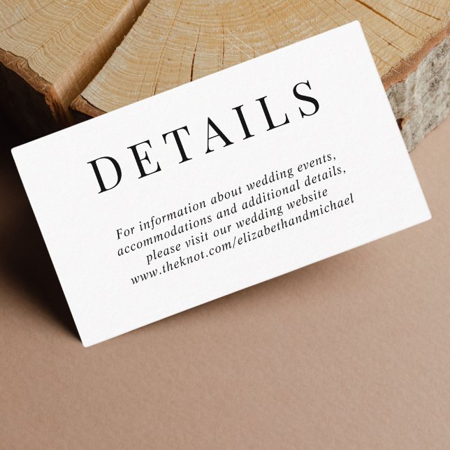 Elegant Wedding Details Enclosure Card (Creator Uploaded)