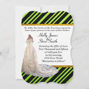 Elegant Wedding Dress Wedding Invitations