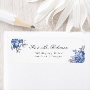 Elegant Wedding Dusty Blue Rustic Floral 