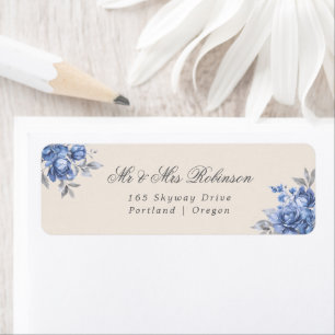 Elegant Wedding Dusty Blue Rustic Floral 