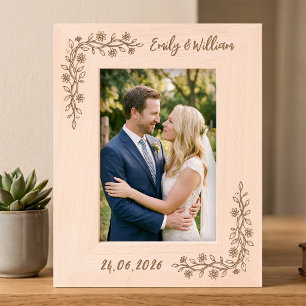 Elegant Wedding Engraved Couple Picture Frame