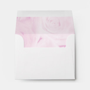 Elegant wedding envelopes Pink rose flower style
