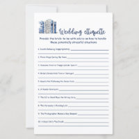 Elegant Wedding Etiquette Bridal Shower Game