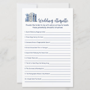 Elegant Wedding Etiquette Bridal Shower Game