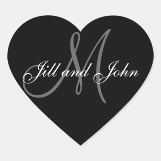 Elegant Wedding Favour Stickers Heart Shape