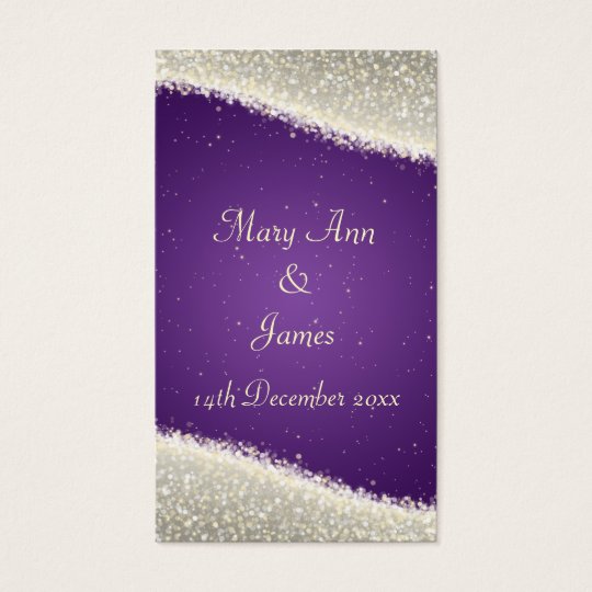Elegant Wedding Favour Tag Dazzling Sparkles