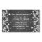 Elegant Wedding Favour Tag Winter Sparkle Black