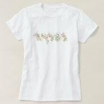 elegant wedding floral spring BRIDE Bridal Shower T-Shirt<br><div class="desc">***this design is part of a collection*** _______________________ this design template is fully editable and customisable by you the customer - click personalise further button if you wish to move, add, delete, or make significant changes to the design _______________________ *if you have any DESIGN questions or need more designs or...</div>