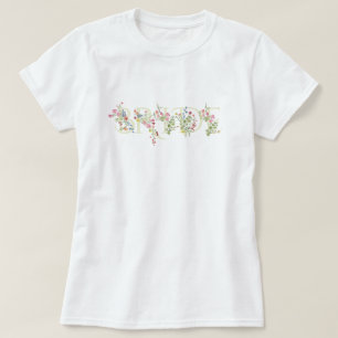 elegant wedding floral spring BRIDE Bridal Shower T-Shirt