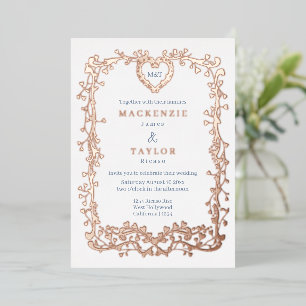 Elegant Wedding French Frame Heart