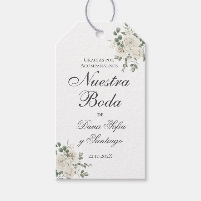 Elegant Wedding Gift Tags (Front)