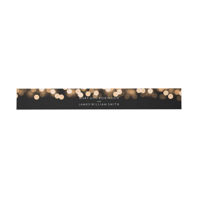 Elegant Wedding Gold Hollywood Glam Invitation Belly Band (Flat)