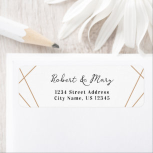 Elegant Wedding Gold Sparkle Return Address Label